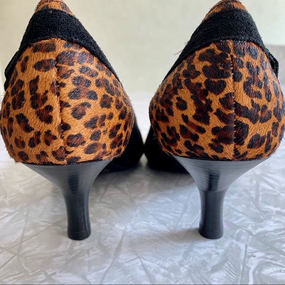 Circa Joan & David Suede/Leopard Kitten Heel 7 - Picture 4 of 8